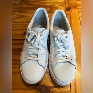 White Kizik leather sneakers
